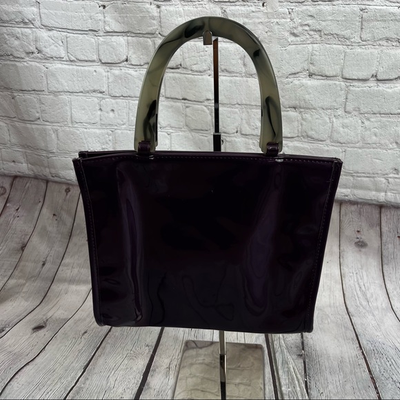 Neiman Marcus Patent Purple Mini Tote - Picture 4 of 7